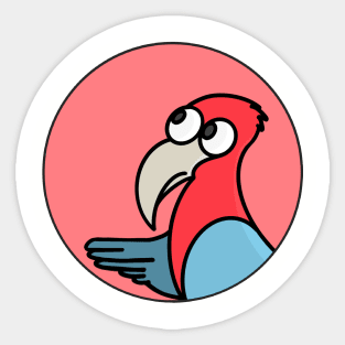 Vibrant Parrot Sticker